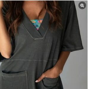 Natural Life Charlie Short Sleeve Oversize Jumpsuit/Romper